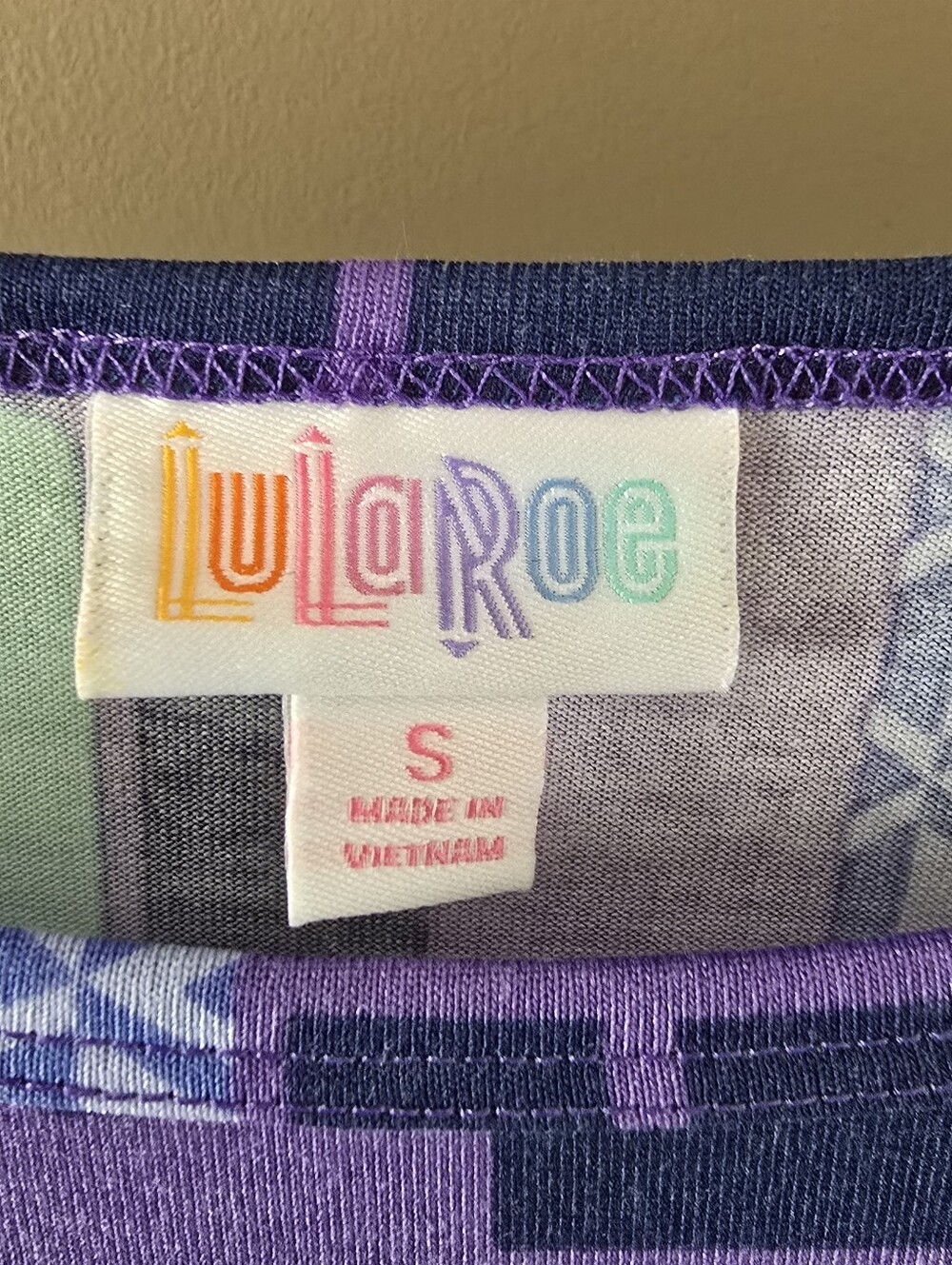 LuLaRoe Disney Maleficent Purple And Green Character Short Sleeve Tunic Top. - Picture 2 of 9